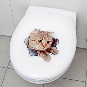 Samolepky na WC prkénko Kočky, sada 2 ks