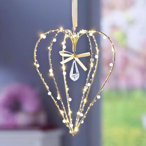 LED závěsná dekorace Zlaté srdce
